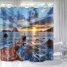 peva printing modern shower curtains