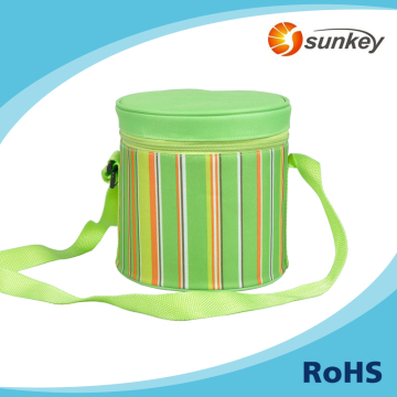 Foldable aluminum round lunch bag