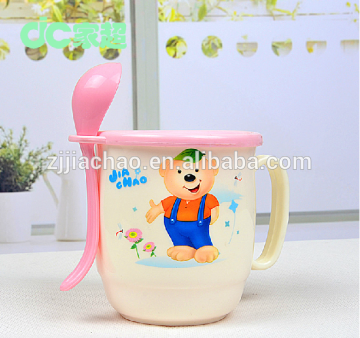 2015 OEM coffee plastic cups with lid ,plastic cups with spoon