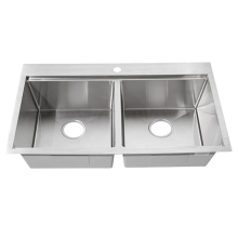 Handmade Double Bowl Stainless Steel Drop-In Top-Mount Kitchen Sinks