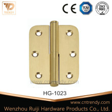 Brass Round Corner Hinge Removable Flat Head (HG-1023)