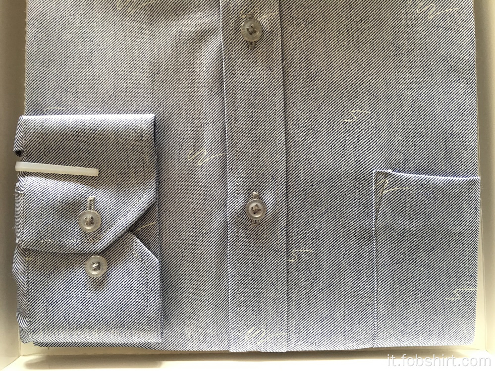 Camicia da lavoro in cotone a righe