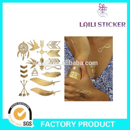 2015 golden sexy tattoo sticker,flash sexy tattoo sticker