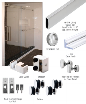 Fengze Glass Shower Doors Sliding Bathroom Hardware System