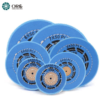 ORO Wholesale Blue Muslin Polishing Buff Disc Wheels