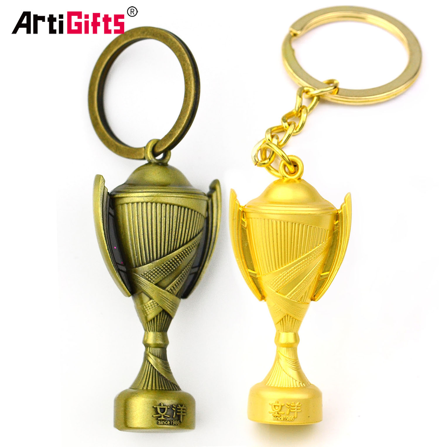 Printing custom logo design plastic promotion souvenir gift led flashlight key ring keychain