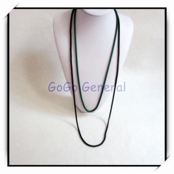 Simple Double Layer Long Chain Black Choker Necklace