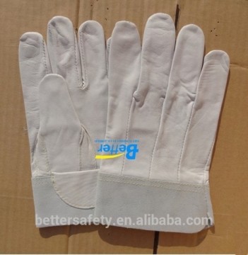 Argon Welding White Goatskin Leather Work Glove Wholesale