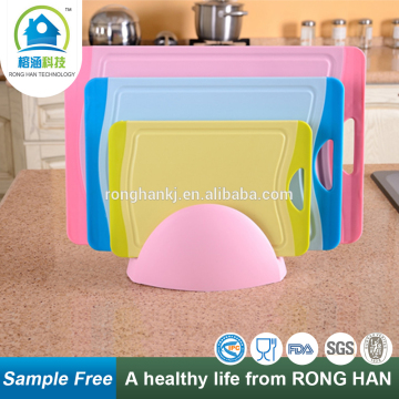 antibacterial non slip plastic colour coded chopping board set