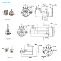 IP60 lineaire verplaatsingssensor Arduino Potentiometer