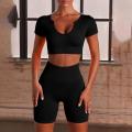 Шорты для бега GMY Yoga Crop Top Sets