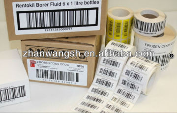 Adhesive barcode sticker labels