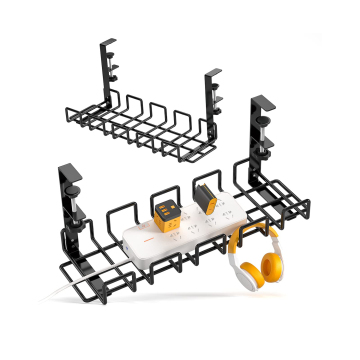 Underdesk Cable Management Tray - No Drilling Needed