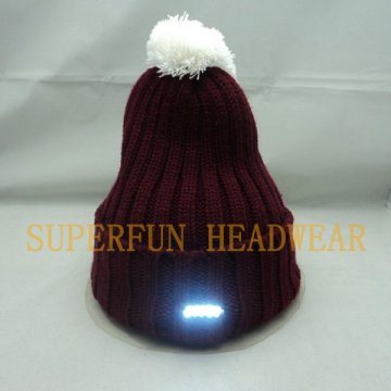 LED jacquard knitted beanie hats