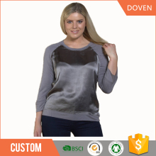 Plain dyed OEM blankt-shirt dress o-neck