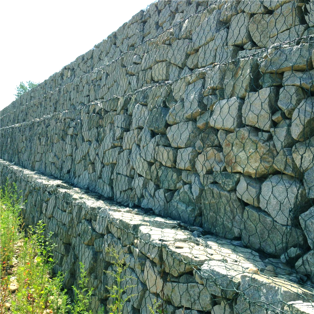 Malla de alambre de acero recubierto de PVC Gabion BOX