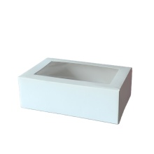 White Paper Board Cake Box with Window