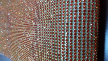 Hot fix rhinestone aluminum base mesh