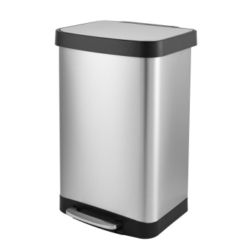 Stainless Steel Trash Can With Plastic Lid