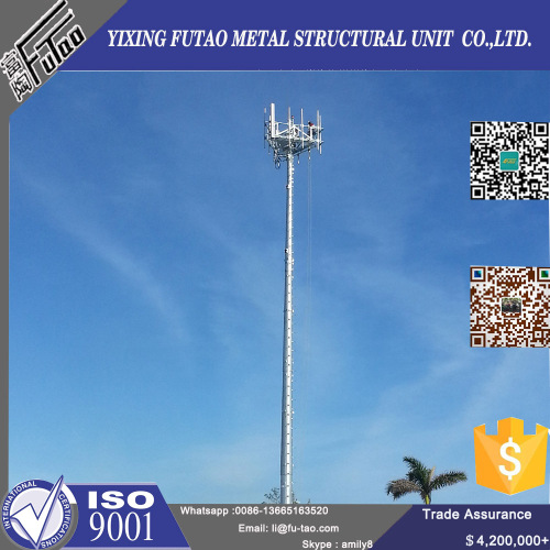 Hot Dip 25M Height Monopole Tower Specification