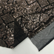 Geometry Two Tone Sequin Embroidery Fabric