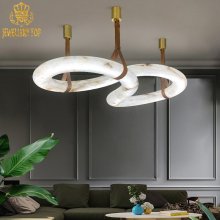 Jewellerytop High Quality Natural Alabaster Stone Lampshade Chandelier