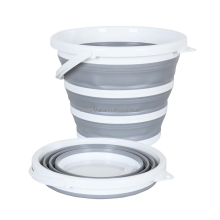 Collapsible Silicone Bucket 10L - Multi-Purpose Light Folding Water Pail for Cleaning