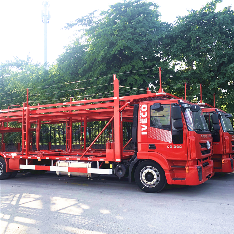 customized high quality 2 axles drawbar car carrier