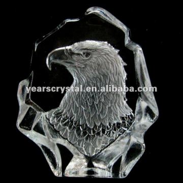 arrival eagle etched crystal iceburg for iceberg crystal home decoration(R-1166