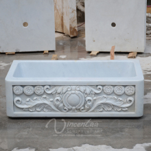 Custom-Made Kitchen Bathroom Natural Quartz Stone Sink (Factory Supplying)