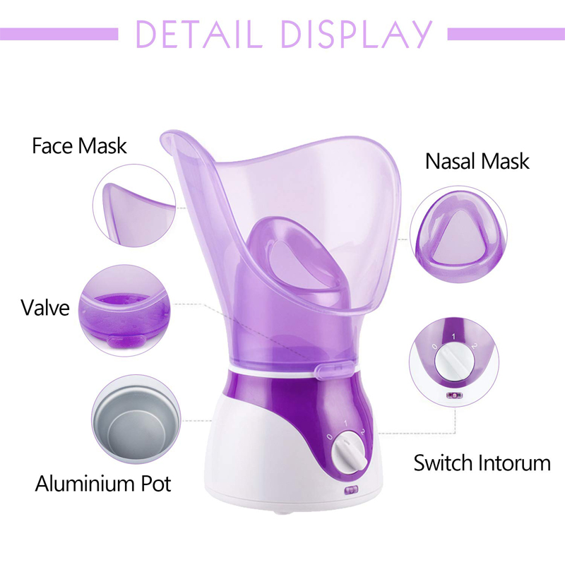 Facial Steamer, Nano Ionic Face Facial Steamer Warm Mist Humidifier Atomizer Moisturizing Facial Treatment beauty skin care