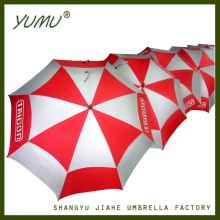 60Inch Red/ White Two-tier Golf Umbrella, ODM Branded Golf Umbrella