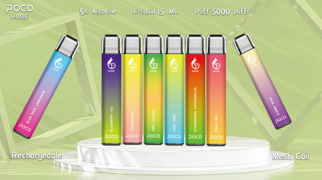 POCO Огромные 5000 слойки одноразовые электронные сигареты одноразовые Vape Pod Cod Coil 15 мл Eliquid
