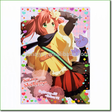 L-shape PP file folder for document classification a4 clear folder