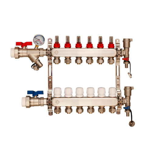 Heating water separator geothermal water divider Floor Heating Manifold Geothermal Water Separator Floor Heating Systems Parts