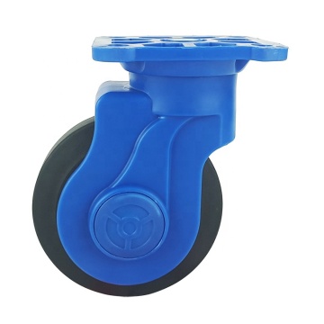 5 Inch Silent Swivel Caster 125mm Top Plate TPR Caster Wheels for Medical Trolleys