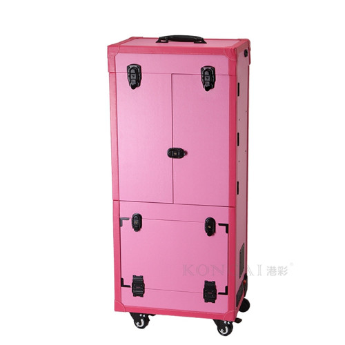 Professional Pink Mobile Makeup Case With Lights JY02-M