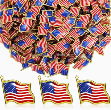 USA Patriotic Lapel Pins - Factory Made American Flag Badge Souvenirs for Veterans & Parties