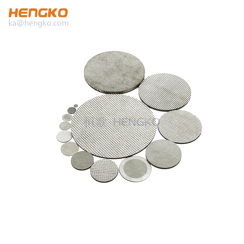 0.2-120um microns sintered metal powder porous metal 316L stainless steel filter disc