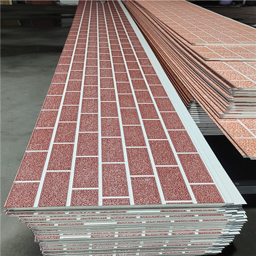 Wholesale Metal Embossed Pu Insulation Wall Brick Panel Soundproof Siding