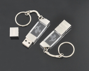 Customized logo gift crystal USB flash drive