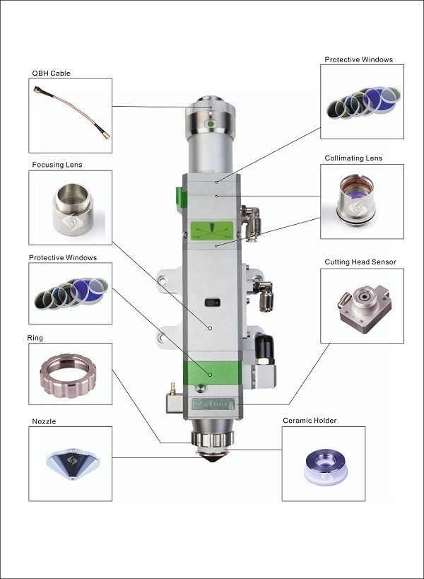 D24M8H12 Laser Ceramic Nozzle Holder For 3D Laser Cutting Head 5