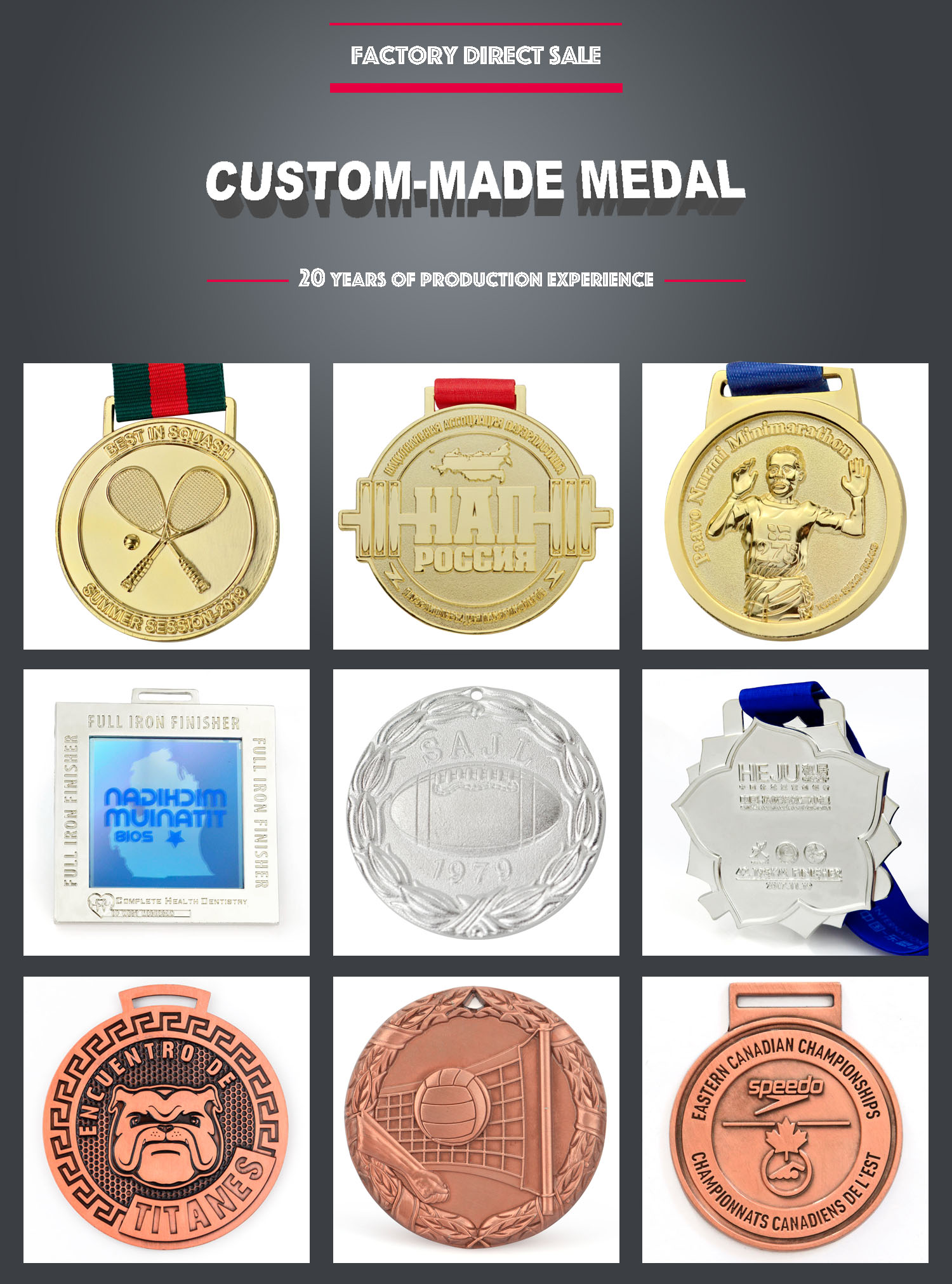 Manufactory production personalized souvenir award custom 3d military medal of honor