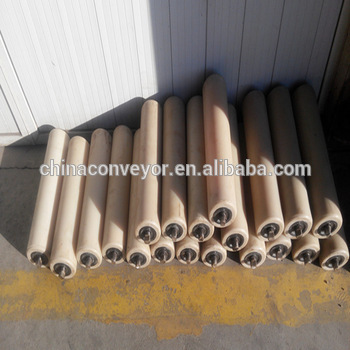 Nylon conveyor roller,gravity nylon roller,Yellow conveyor nylon roller working 30,000hours