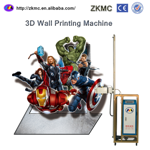 3D automatic vertical wall printer direct wall painting machine