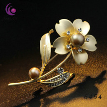 Jenia 18K Plated Gold Flower Fashion High Quality Product Women Brooch Pins