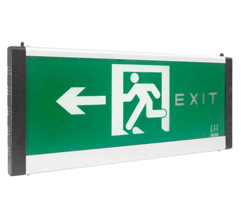 Emergency exit light signs for shopping malls