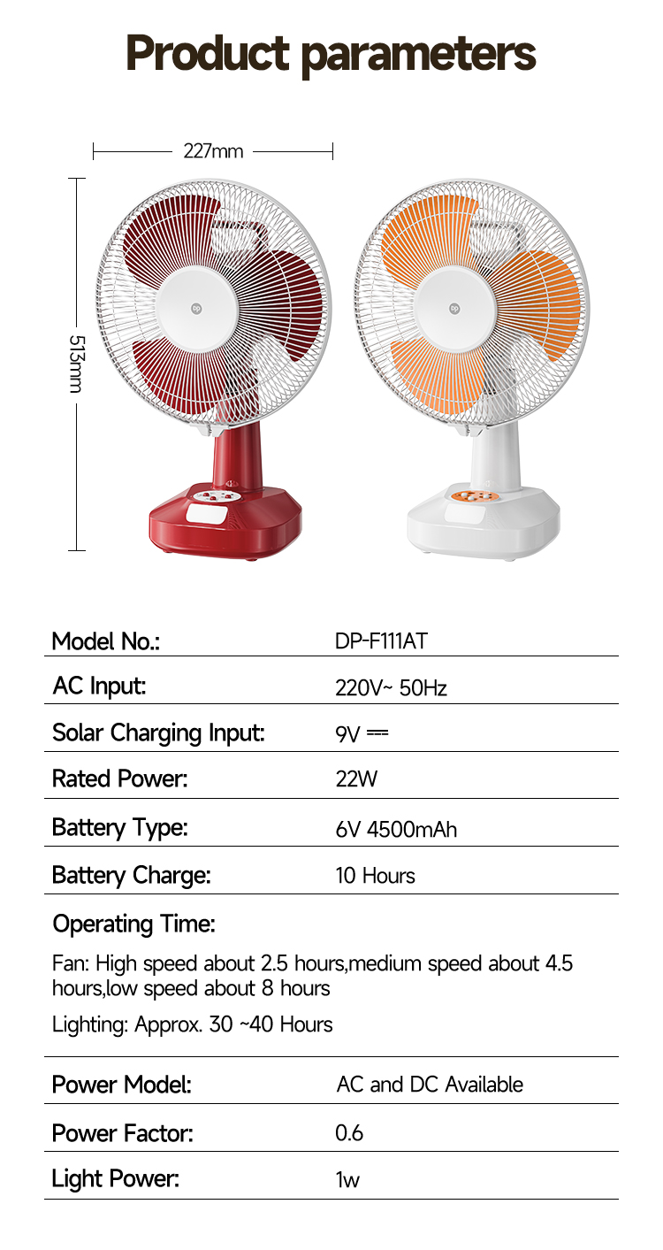 07-F111AT-F111AT-12 Inch Rechargeable Table Floor Solar Fan AC DC with LED Light 07-F111AT-F111AT-12 Inch Rechargeable Table Floor Solar Fan AC DC with LED Light