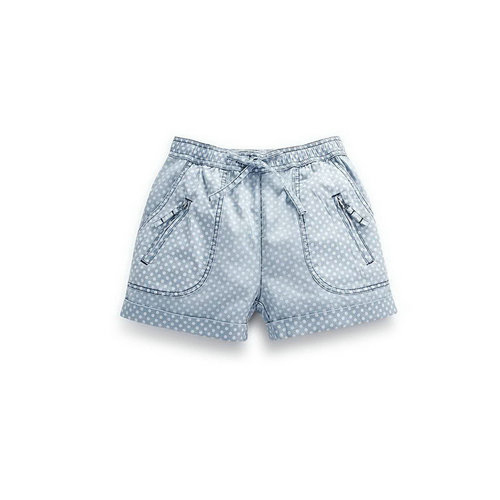 Lovely Polka Dot Children Cotton Shorts Denim Jeans