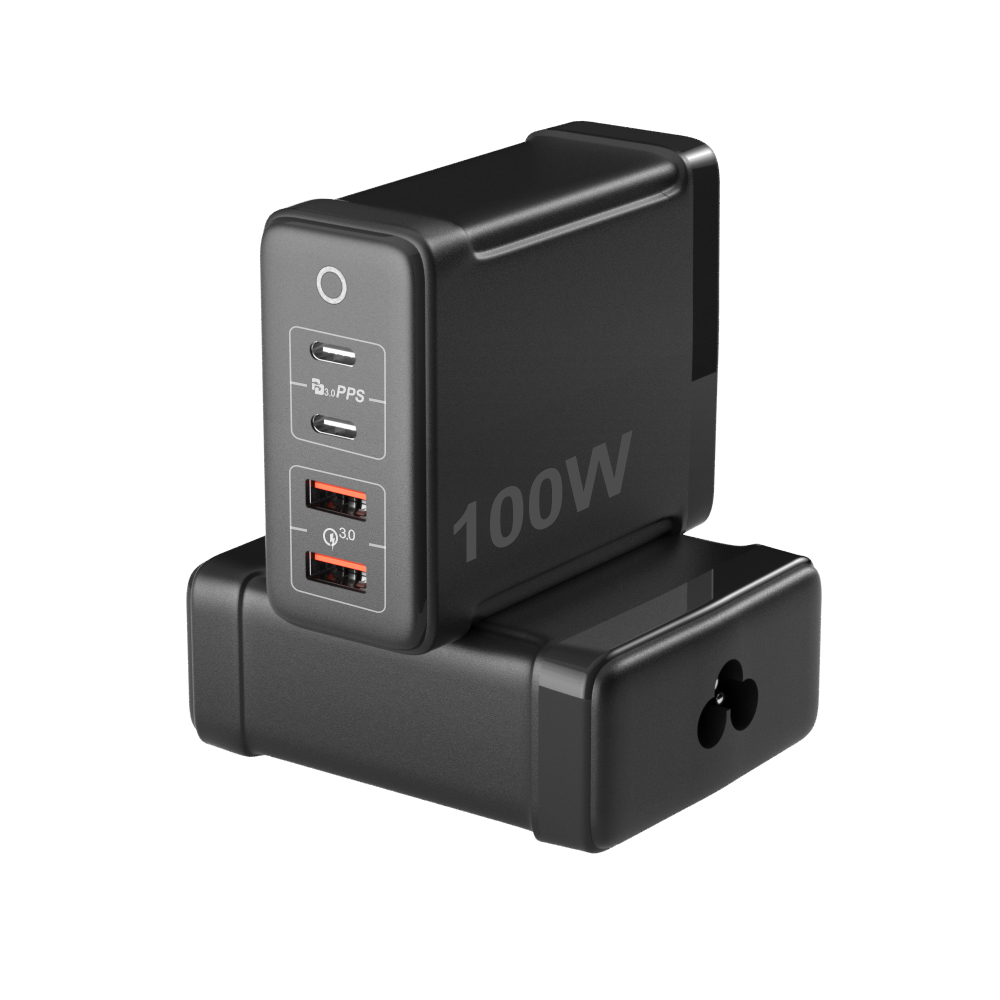 شاحن جدار GAN 100W مع أربعة منافذ 2A2C